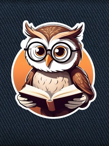 Eulenleser Illustration für Bildung