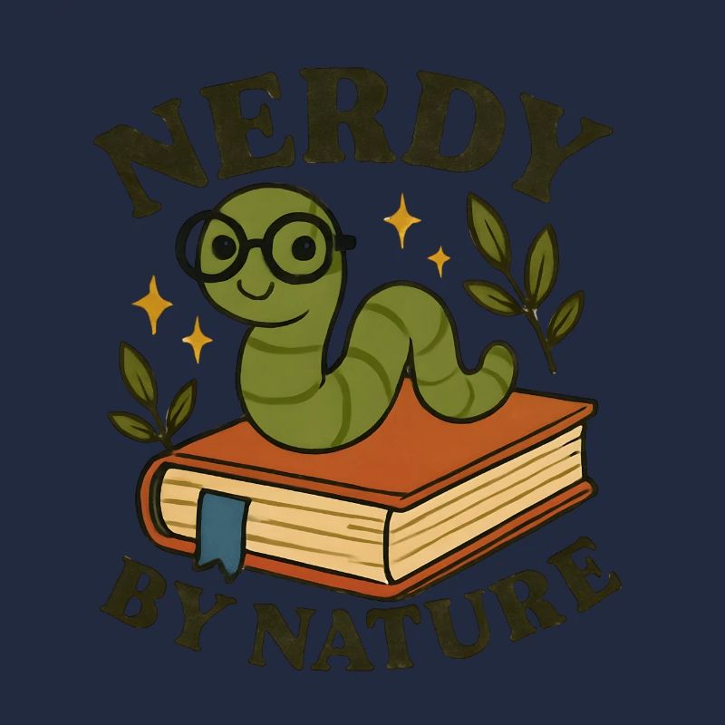 Lustiger Bücherwurm  