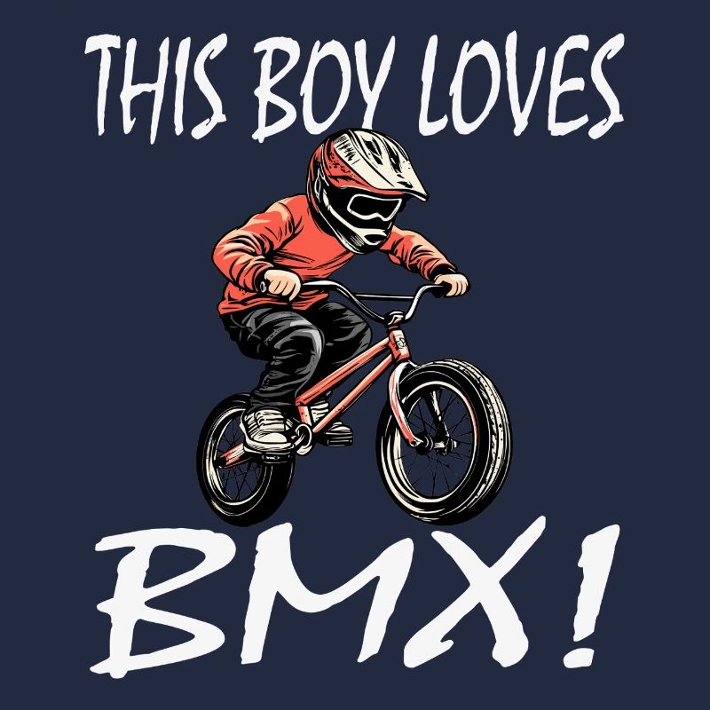Junge BMX-Fahrer mit Helm