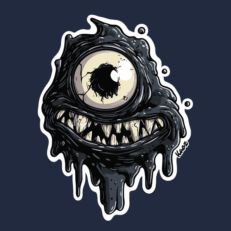 Œil de slime de monstre noir