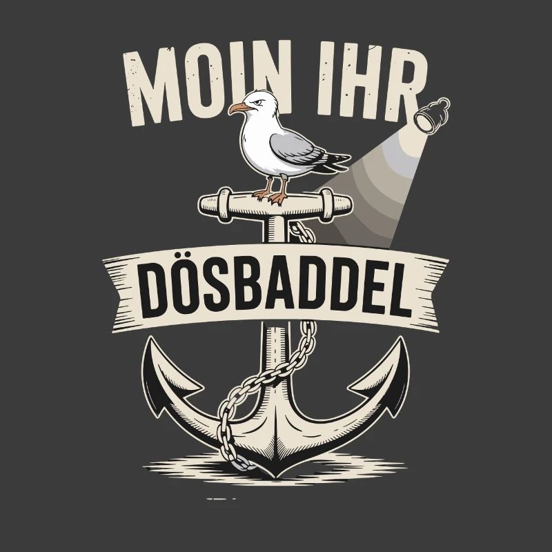  Moin Ihr Dösbaddel Maritimer Spruch Möwe Anker