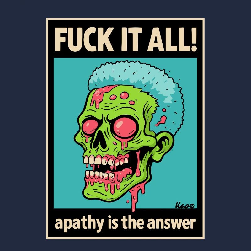 Zombie Totenschädel mit mutigem Statement