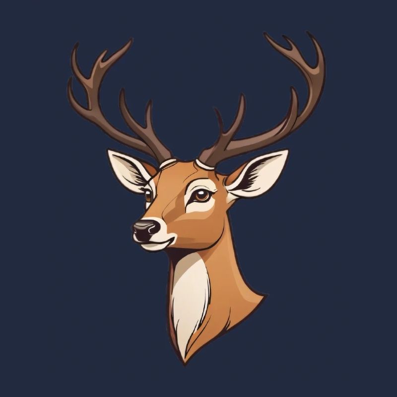 Eleganter Hirsch mit Geweih