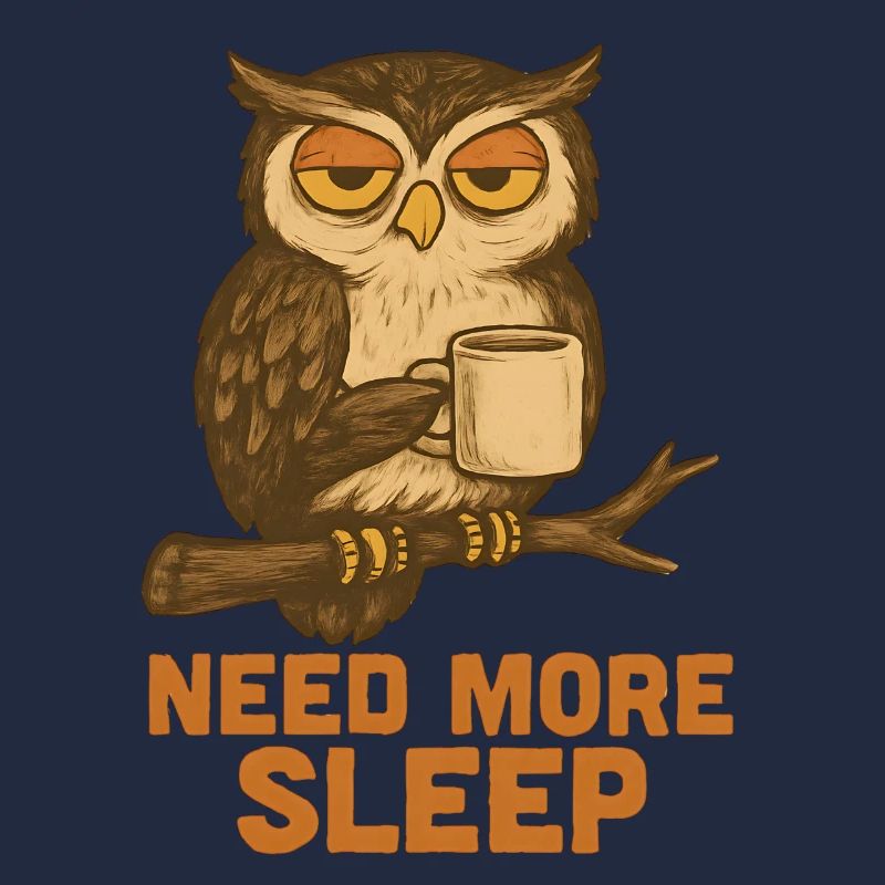  Need More Sleep – Lustige Eule