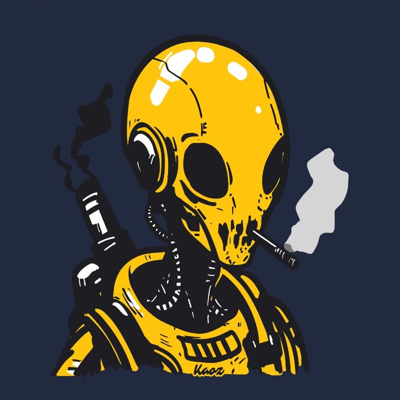 Futuristisches Schädel Astronaut Design