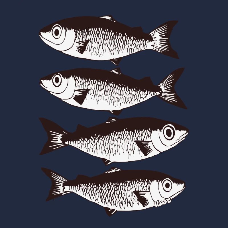 Stilisiertes Fischmuster