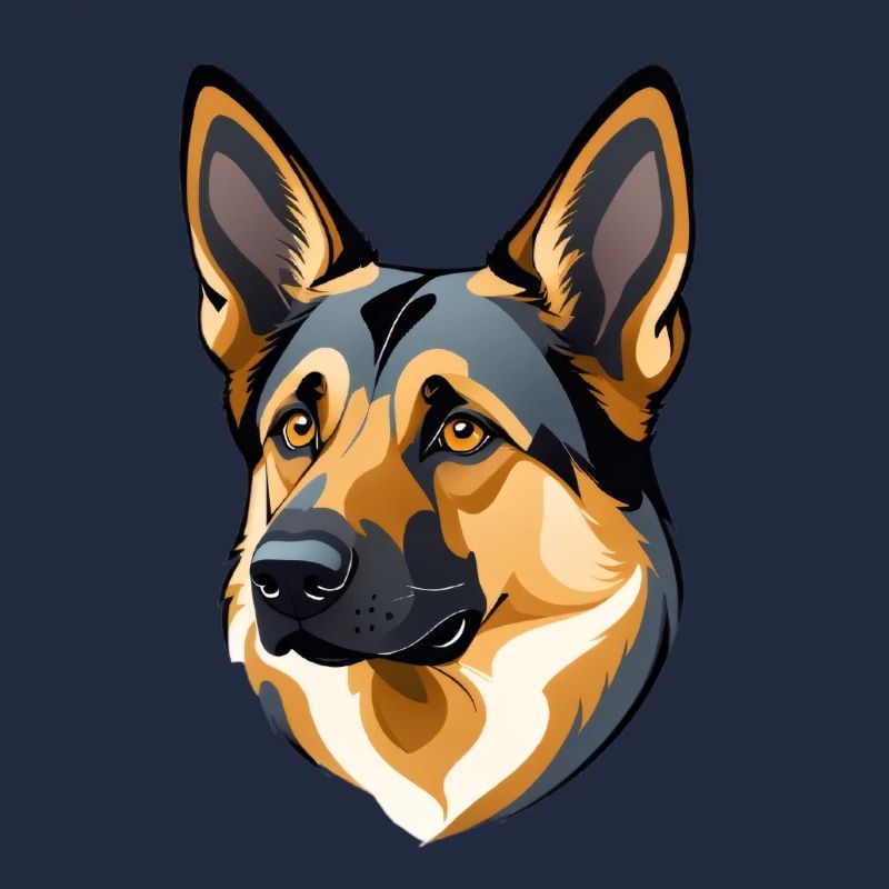 Gesicht eines deutschen Schäferhunds