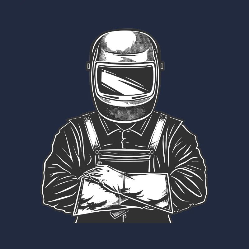  Schweißer mit Helm