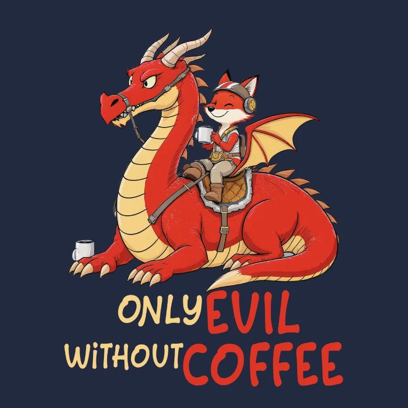 Fuchs auf Drachen – Only Evil Without Coffee