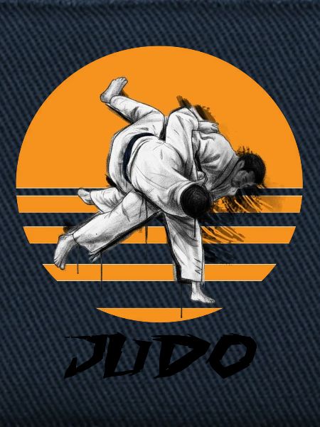 Judo-Kampfkunst Motiv mit Dynamik