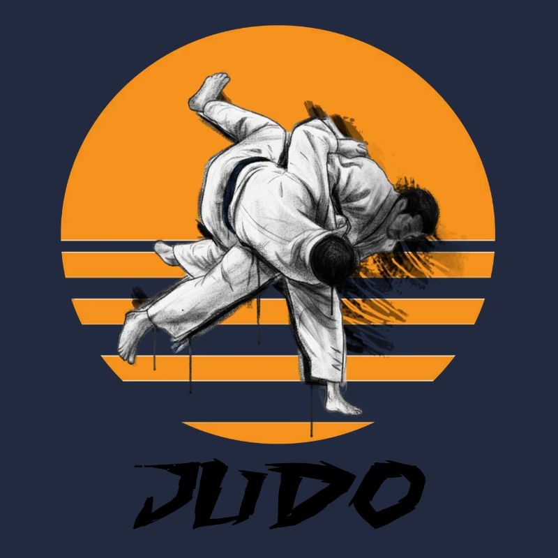 Judo-Kampfkunst Motiv mit Dynamik