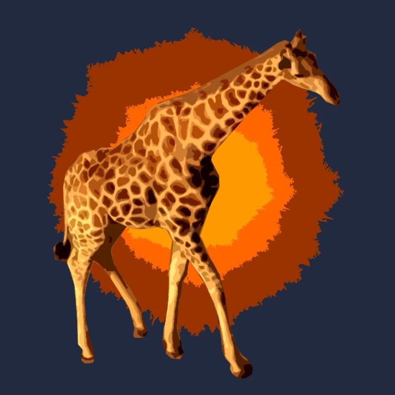 Giraffe im Sonnenfeuer