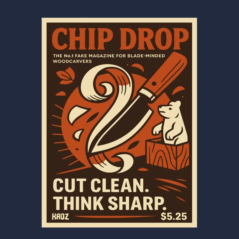 Chip Drop Holzschnitzer Poster Retro