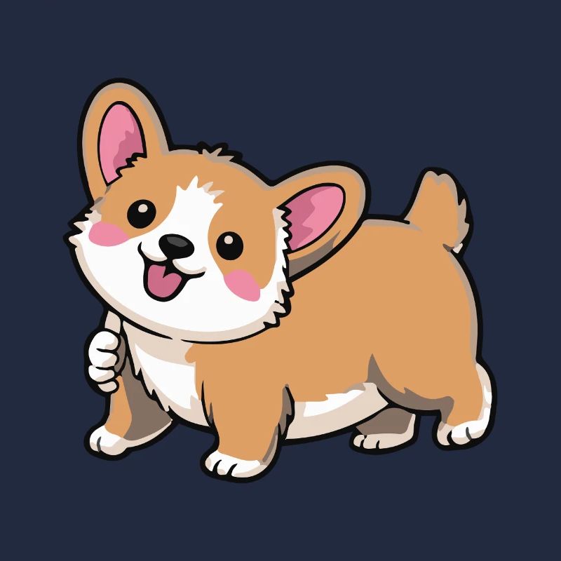 Mouvement de queue de corgi