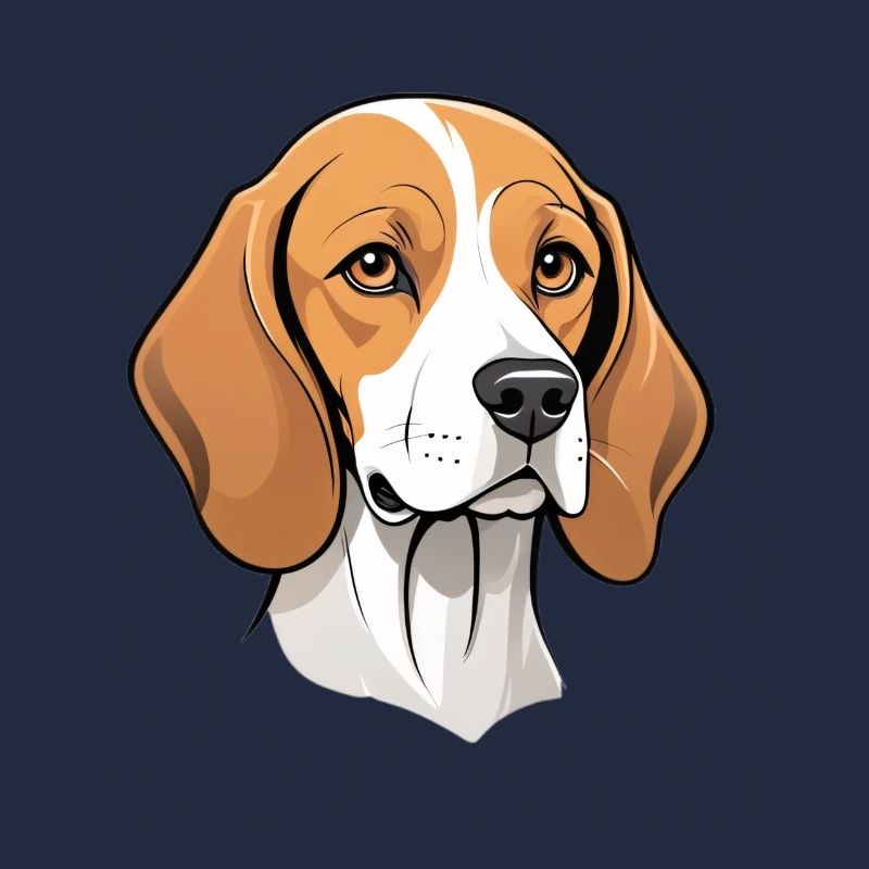 Beagle Cartoon Portrait