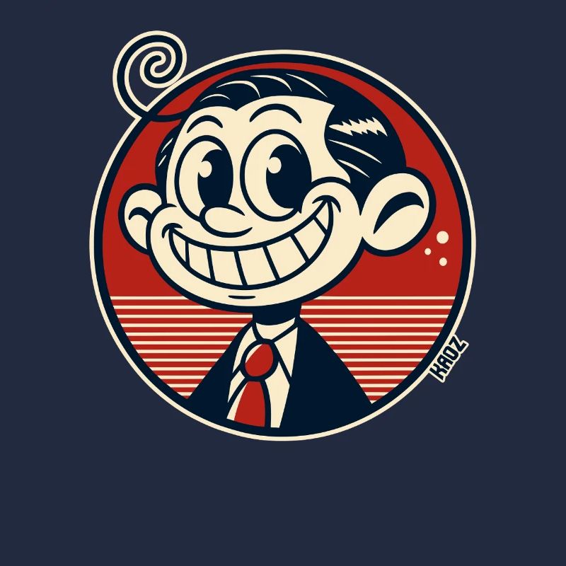 Funny little retro comic man