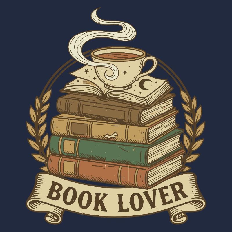 Gemütlicher Bücherstapel mit Dampfbecher