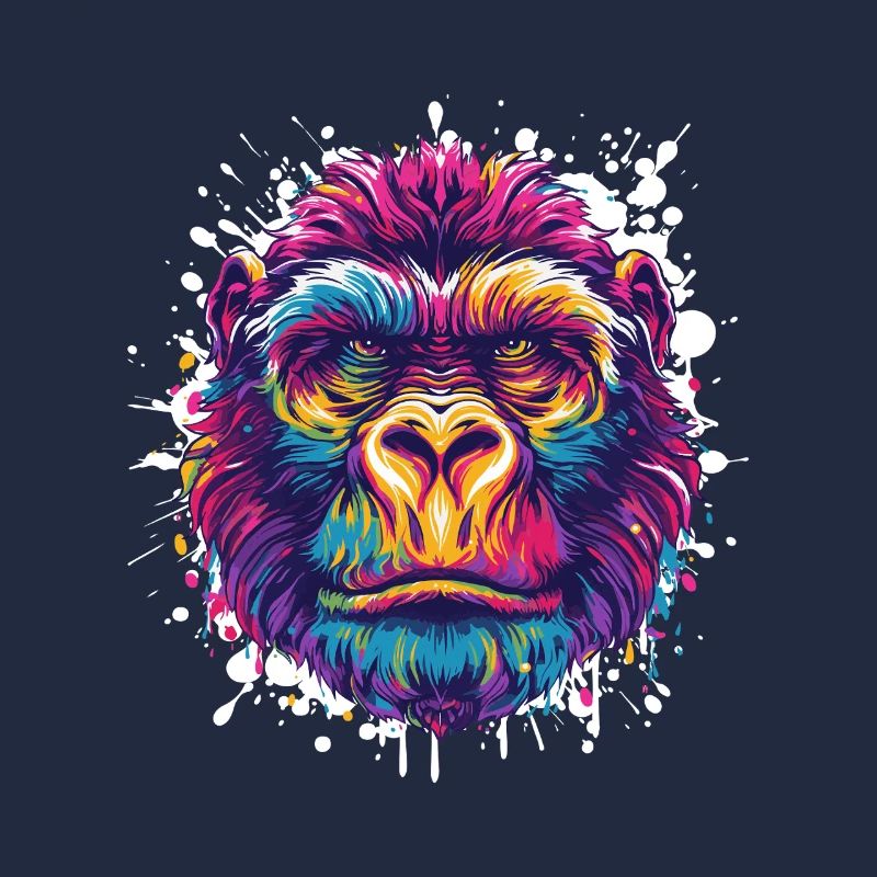 Gorilla Farbklecks Tier