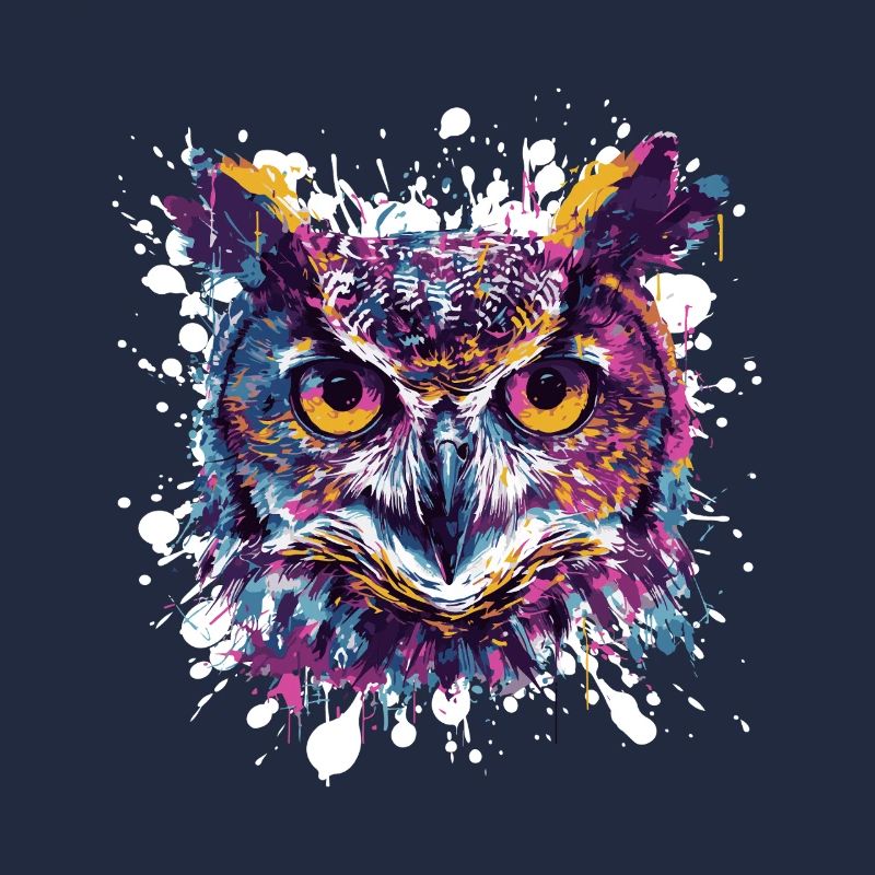 Éclaboussures de tête de hibou