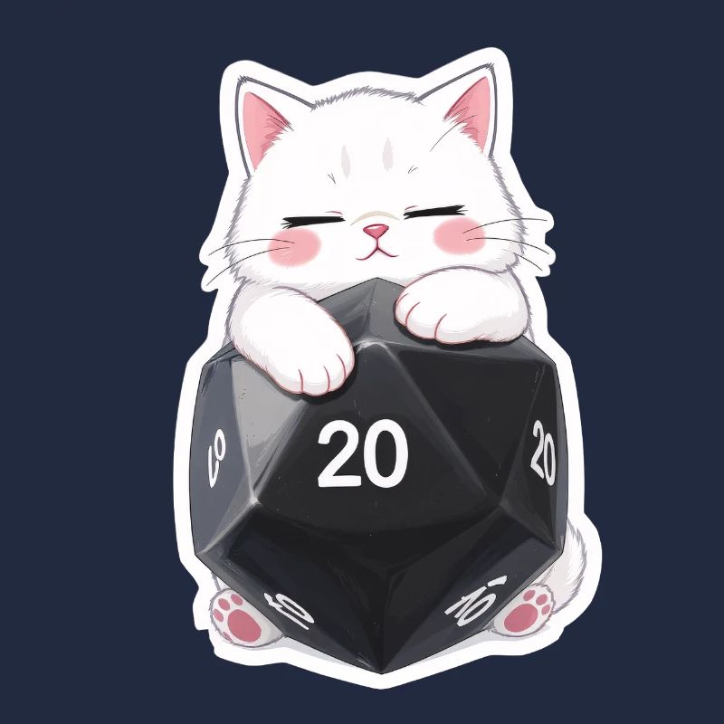 Chat endormi qui serre dans ses bras Cube W20 – Dessin animé