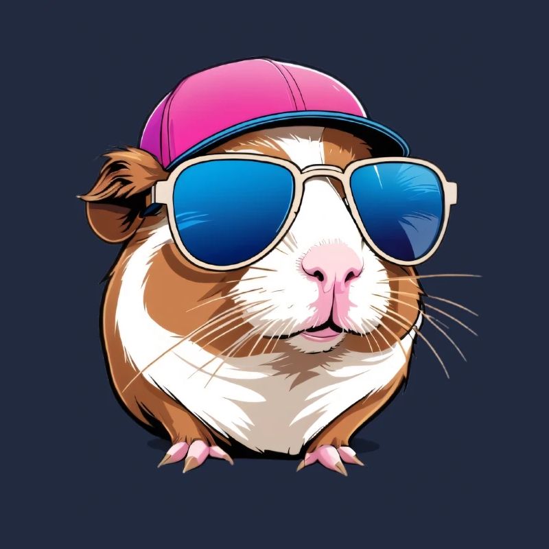 Sunglasses hamster with cap