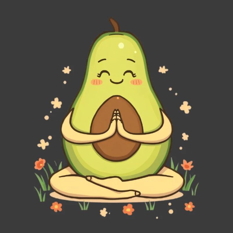 Avocado Meditationsfigur