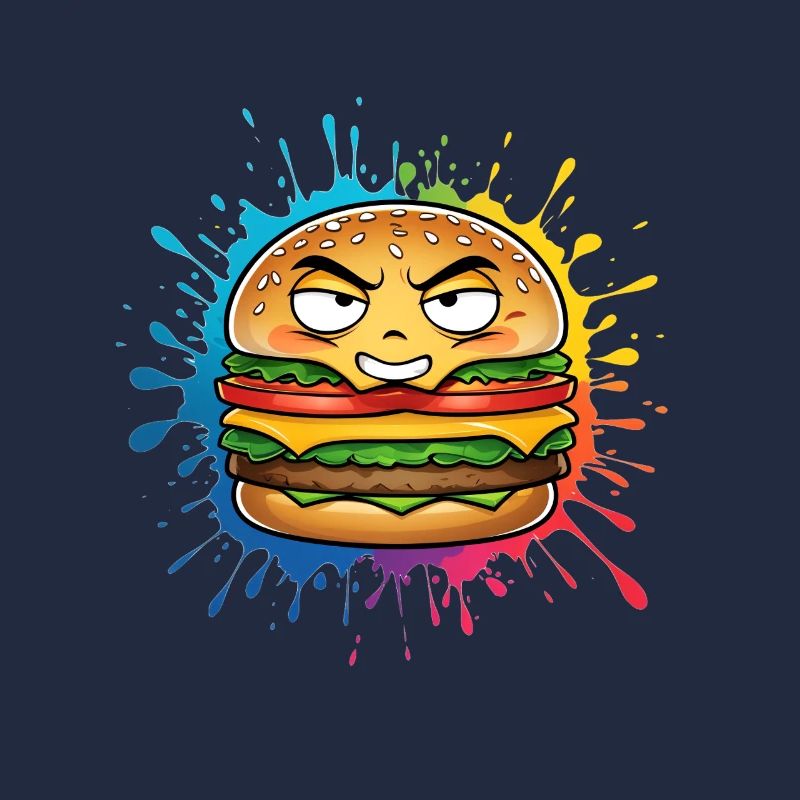 Frecher Burger Cartoon
