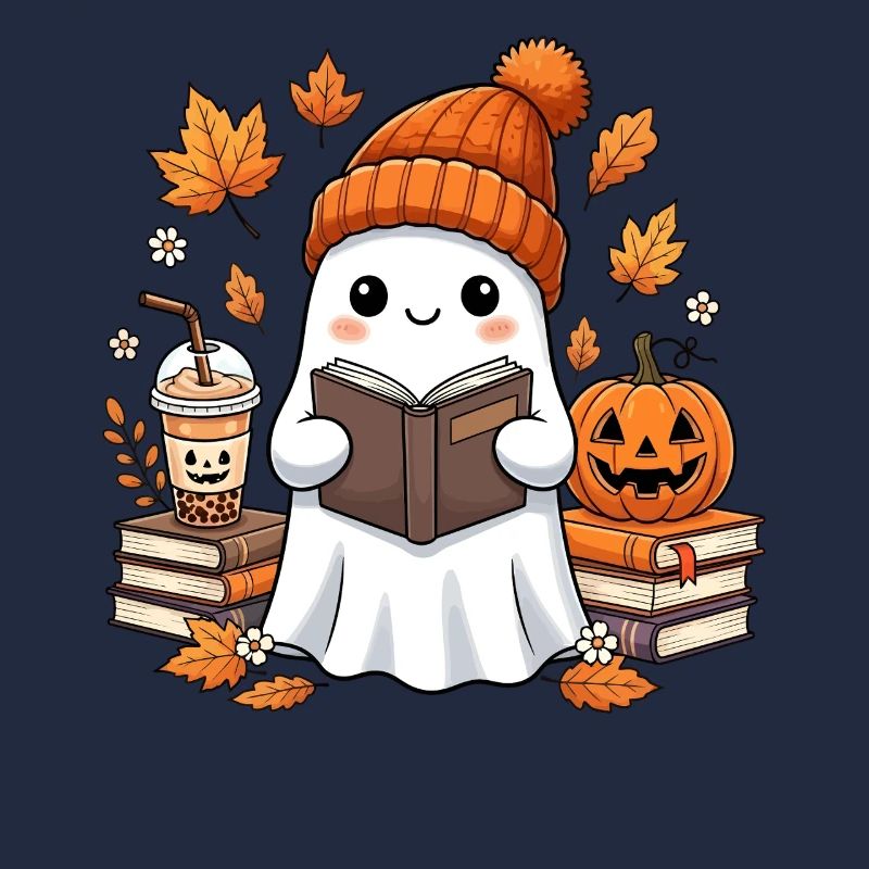 Herbstlese Geist mit Kürbis