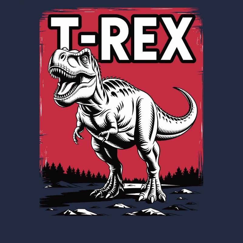 T-Rex Rotlandschaft Grafik