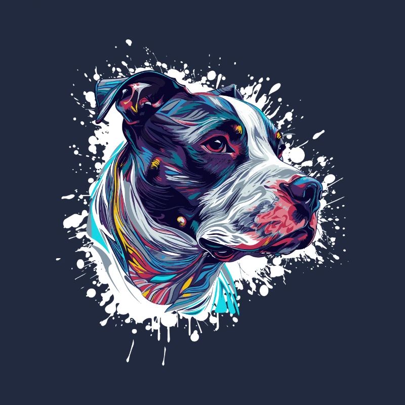 Bunter Hundekopf Illustration