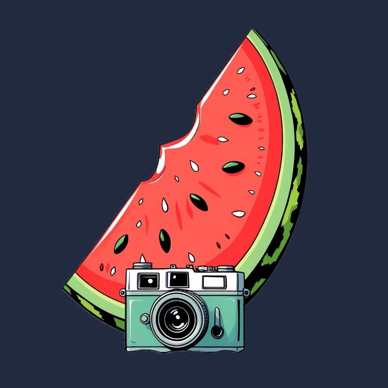 Wassermelone Kamera Illustration