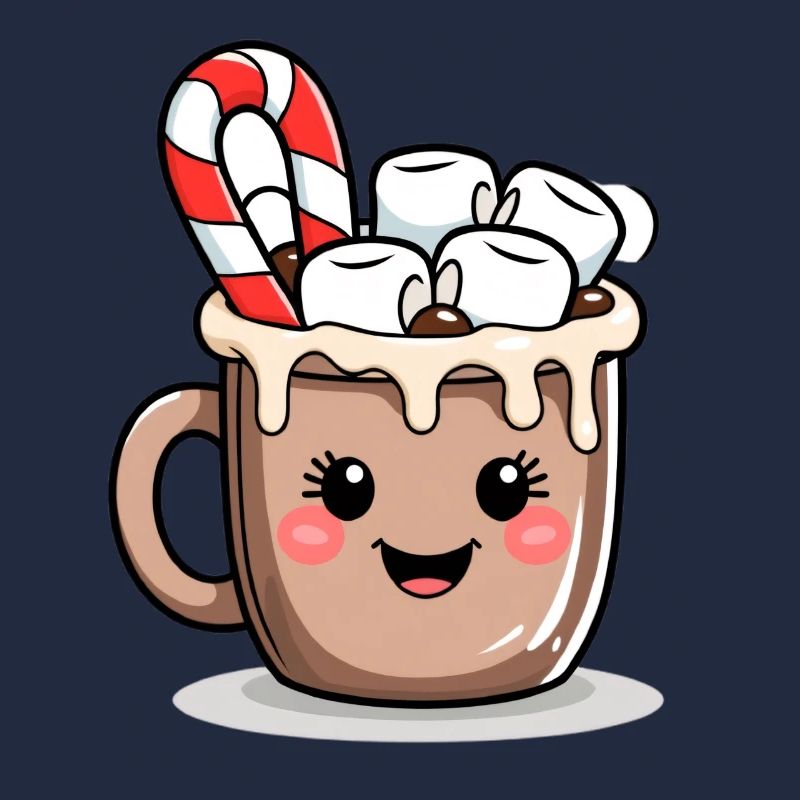 Kuschelig Kakaobecher mit Marshmallows