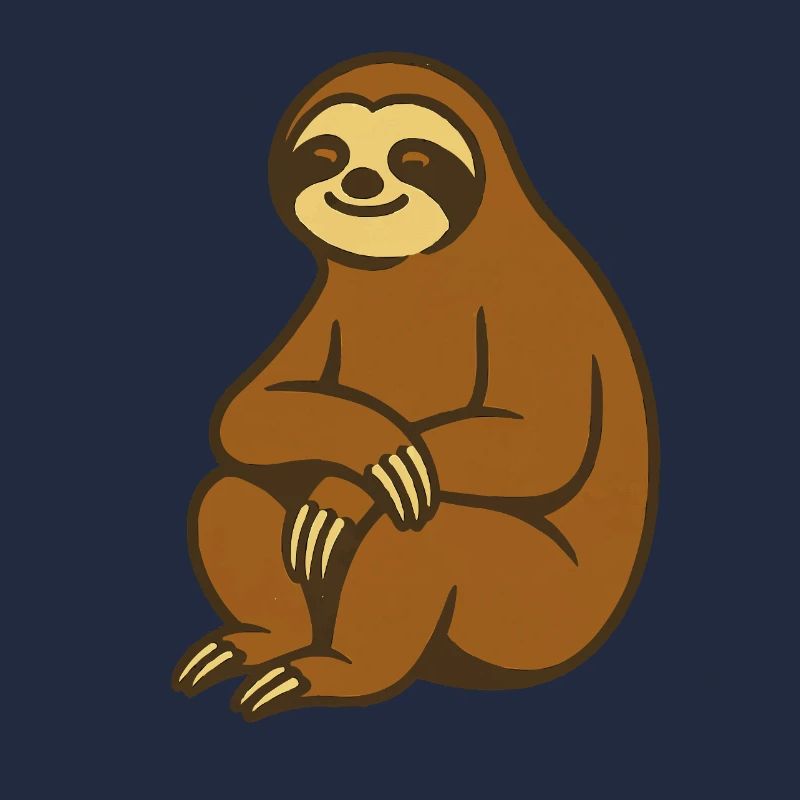 Sloth Cuddle Charm Illustration