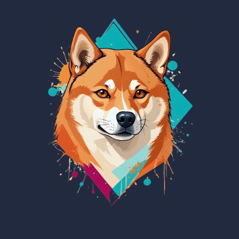 Shiba Inu Geometric Solid Colors