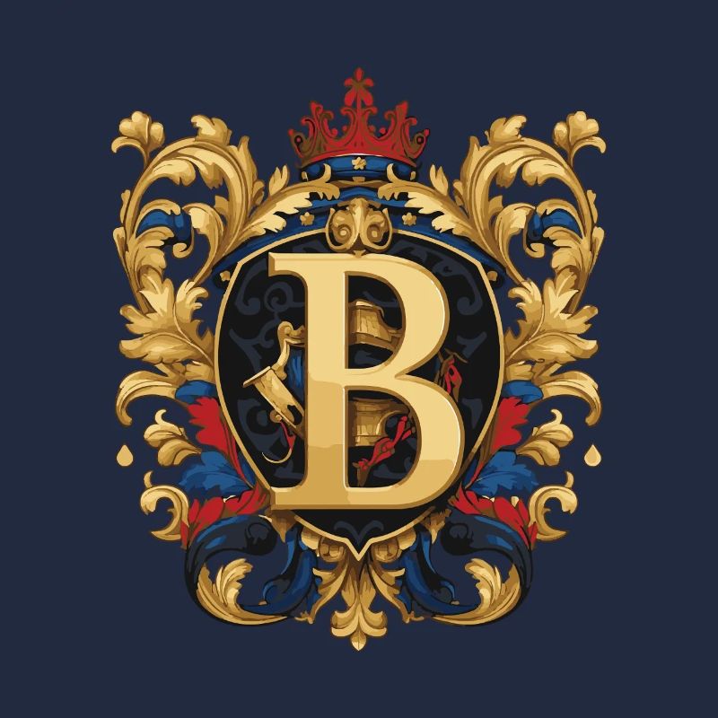 B Buchstabe Name Krone