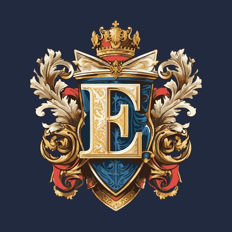 E Buchstabe Name Krone