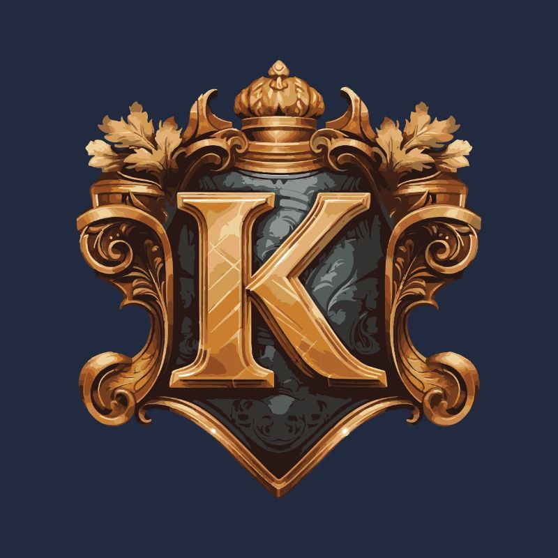 K Buchstabe Name Krone