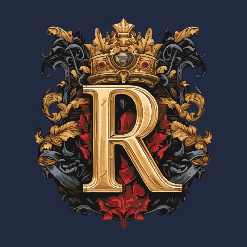 R Letter Name Crown