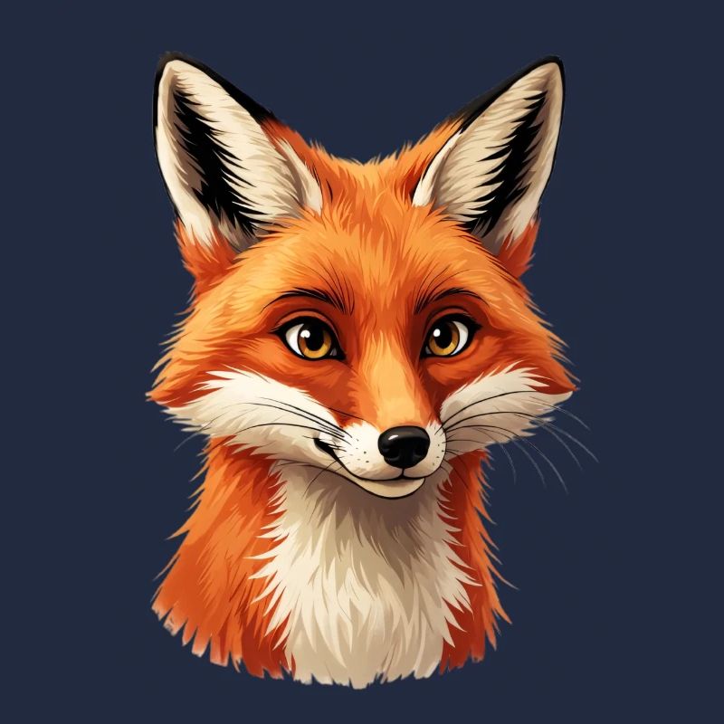 Warming fox head illustration