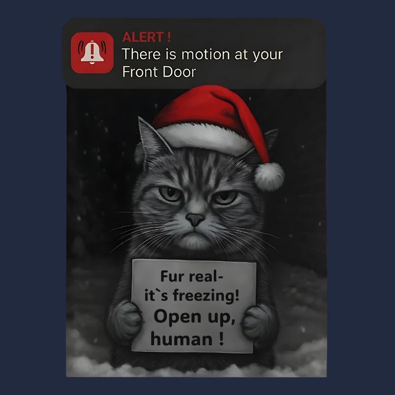 Chat Noël avec des chats drôles