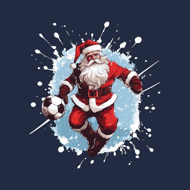 Weihnachtsmann Fussball Team