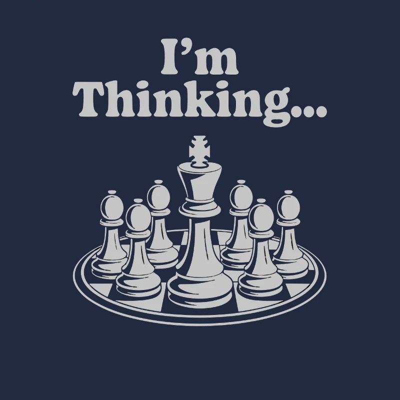 Je pense... Citation d’humour de jeu d’échecs