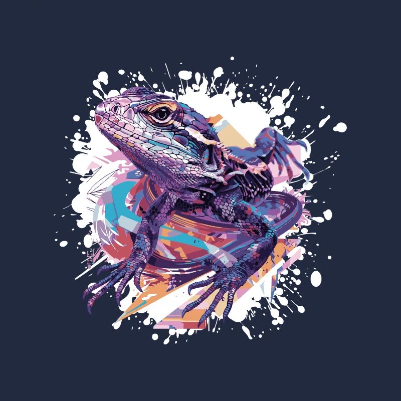 Frosch Farbklecks Kunst