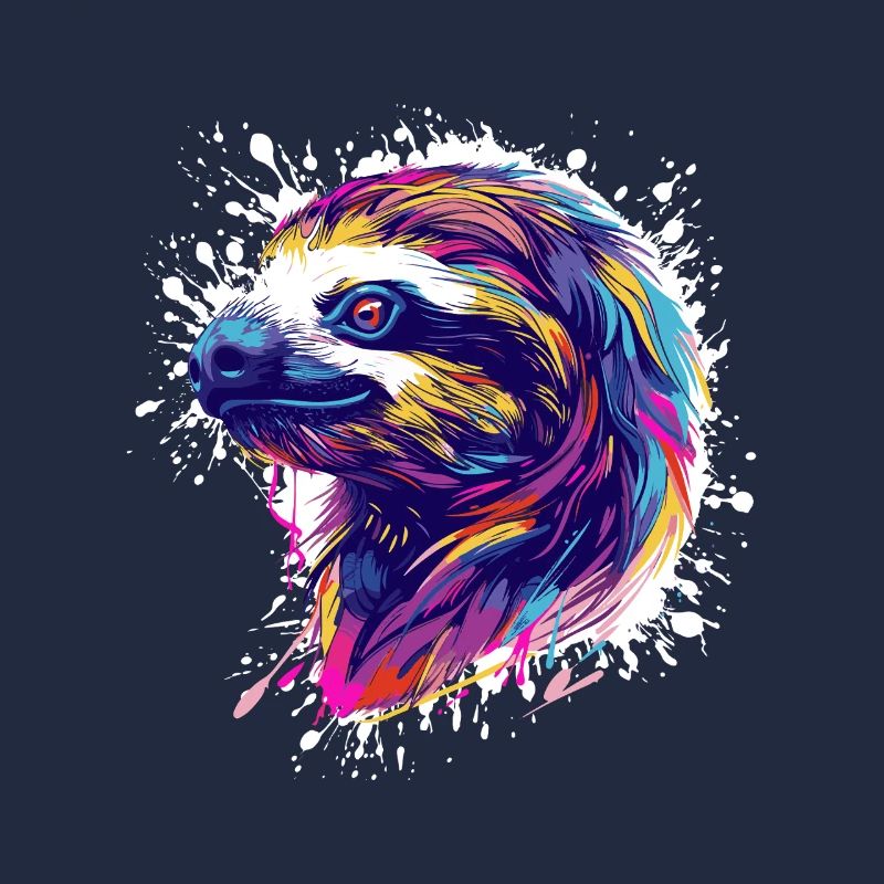Faultier Sloth Splatter