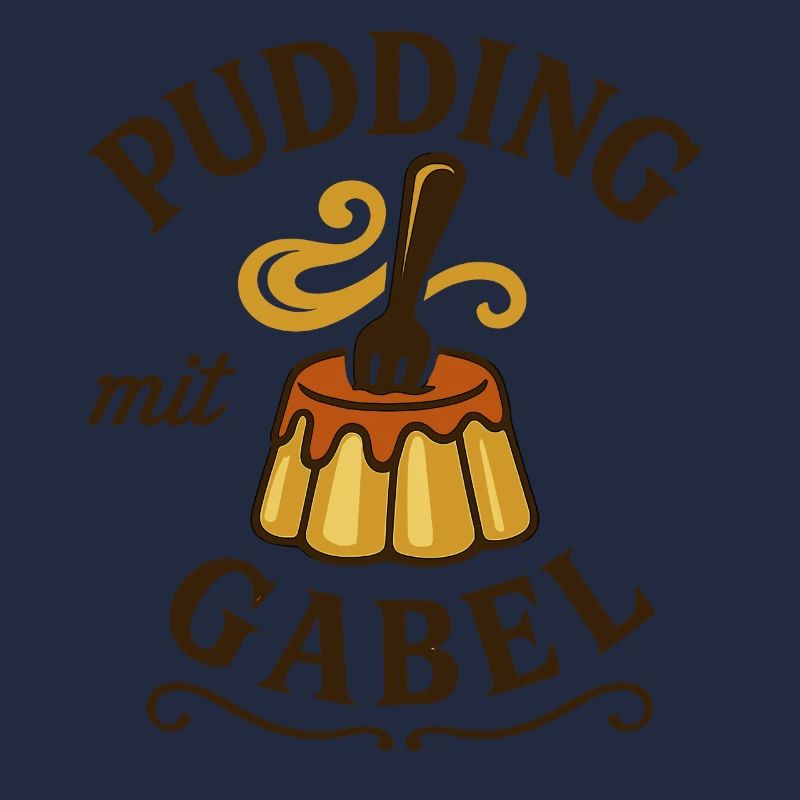 Pudding mit Gabel
