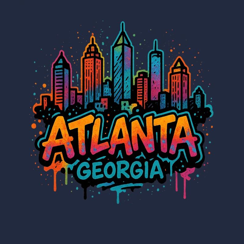 Atlanta Skyline Graffiti