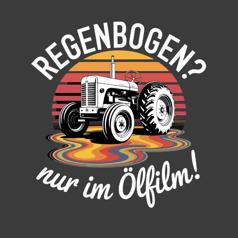  Regenbogen Nur Im Ölfilm Traktor Oldtimer