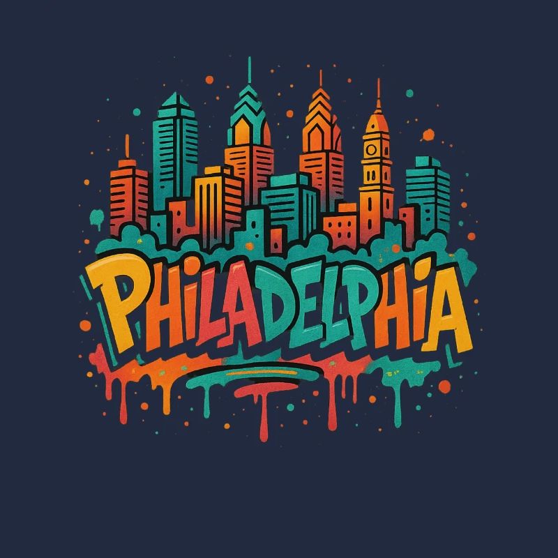 Philly Graffiti Skyline