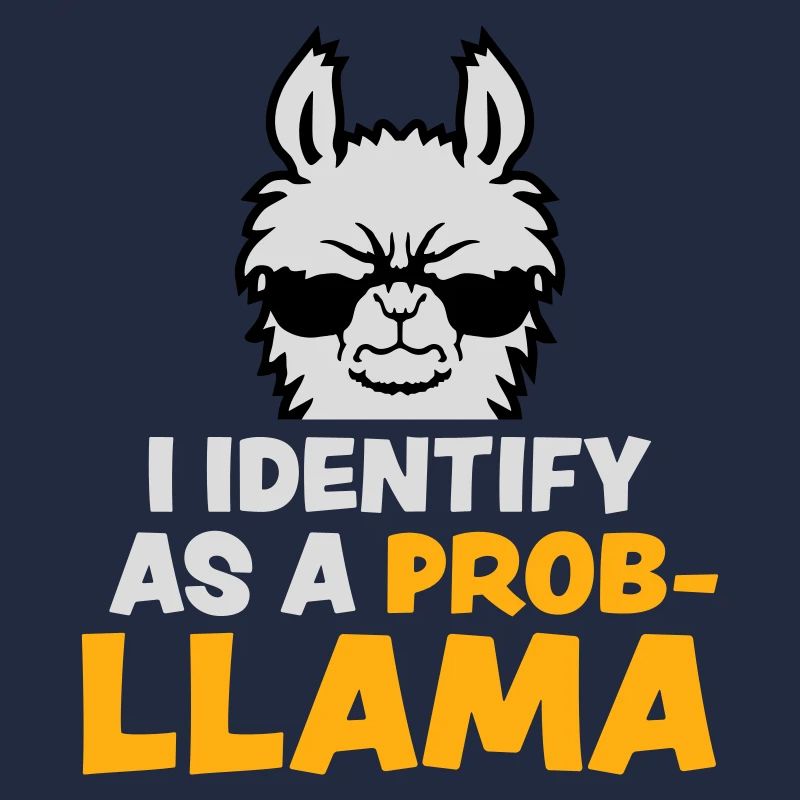 Je m’identifie comme un probllama Cool Lama Problem Spruch