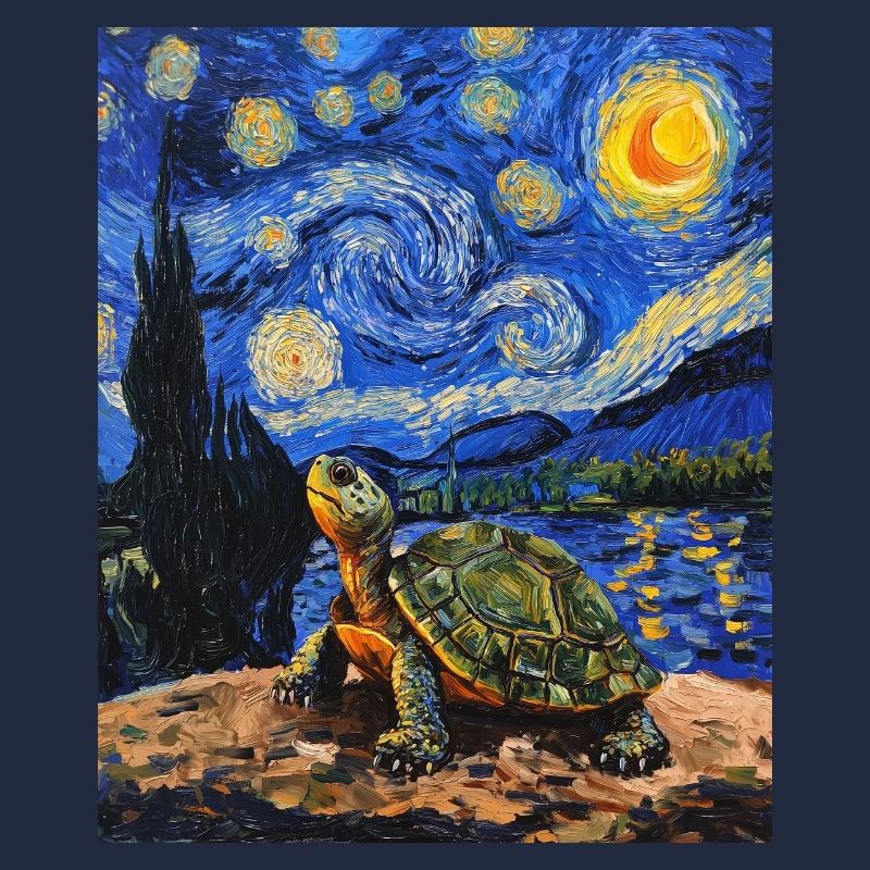 Turtle Van Gogh Style